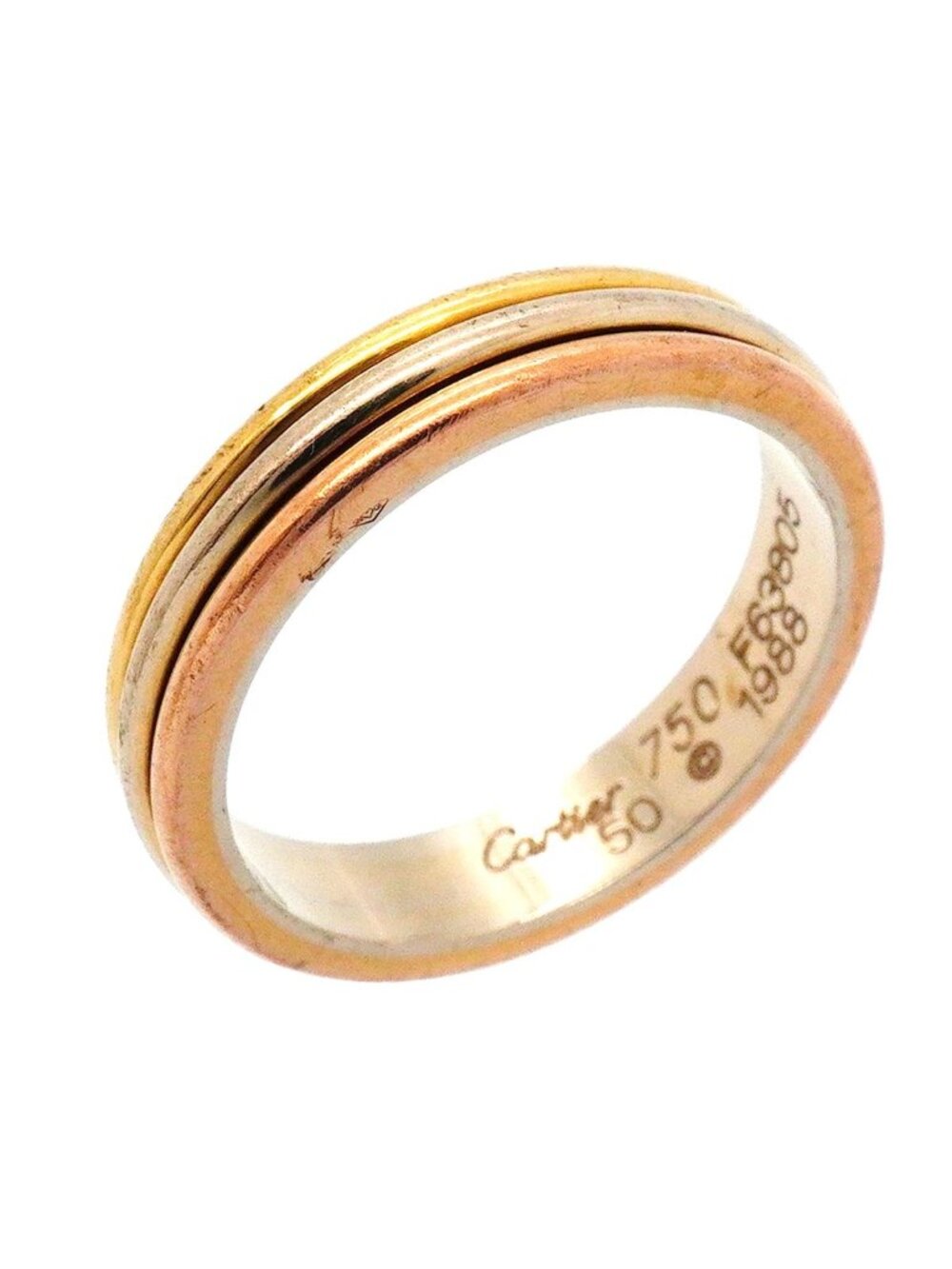 Cartier Ring Vendome 18k Yellow Gold 18k White Pink